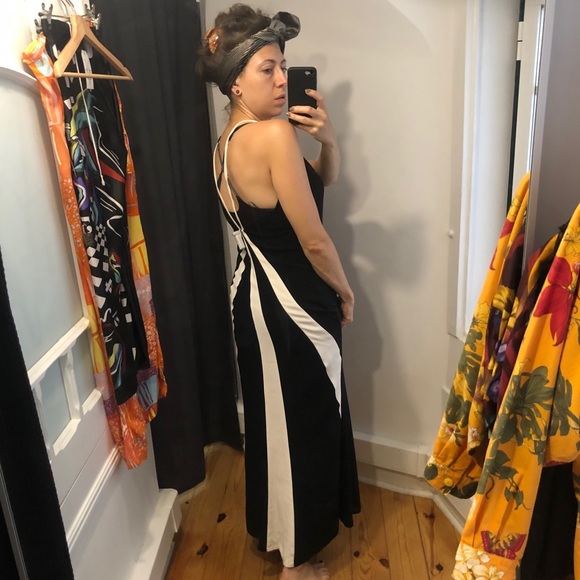 Black & white striped cocktail dress (wedding) - Picture 2 of 5